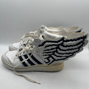 USED Size 11US - adidas Jeremy Scott Wings 2.0 Pixel White FRENLY BRICKS - Open 7 Days