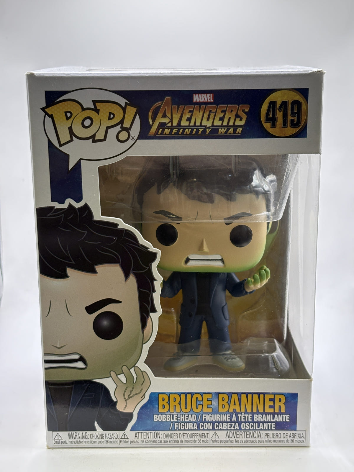 Funko POP! Marvel Avengers Infinity War #419 Bruce Banner Bobble-Head - Box DMG — front image 1