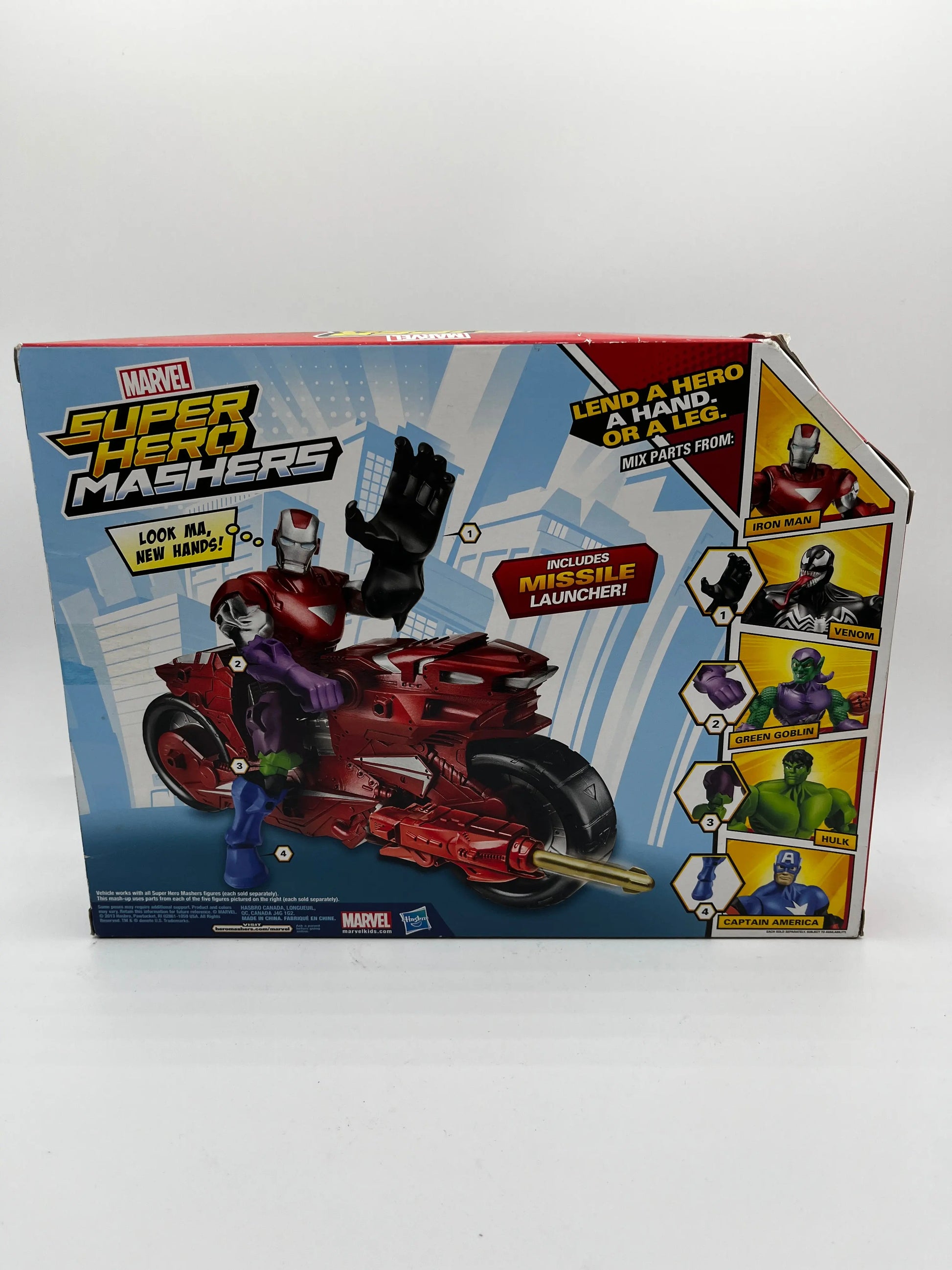 Ironman Hotshot Hot Rod Super Hero Mashers Action Figure & Motorcycle Hasbro FRENLY BRICKS - Open 7 Days