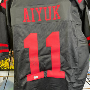Brandon Aiyuk San Francisco 49ers Signed Pro Style Black Jersey Beckett COA Auto FRENLY BRICKS - Open 7 Days
