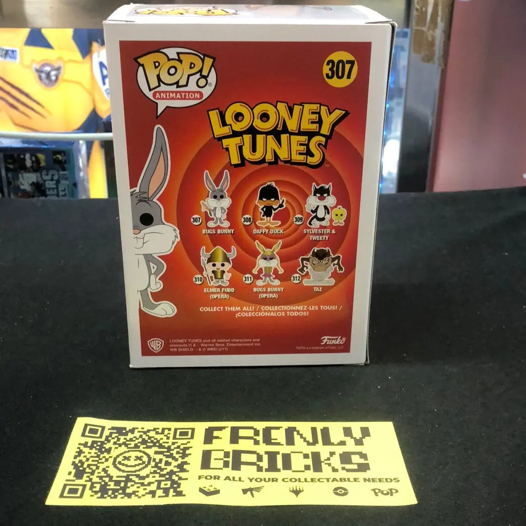 Funko Pop Looney Tunes Animation BUGS BUNNY #307 Flocked Vinyl Figure Protector FRENLY BRICKS - Open 7 Days