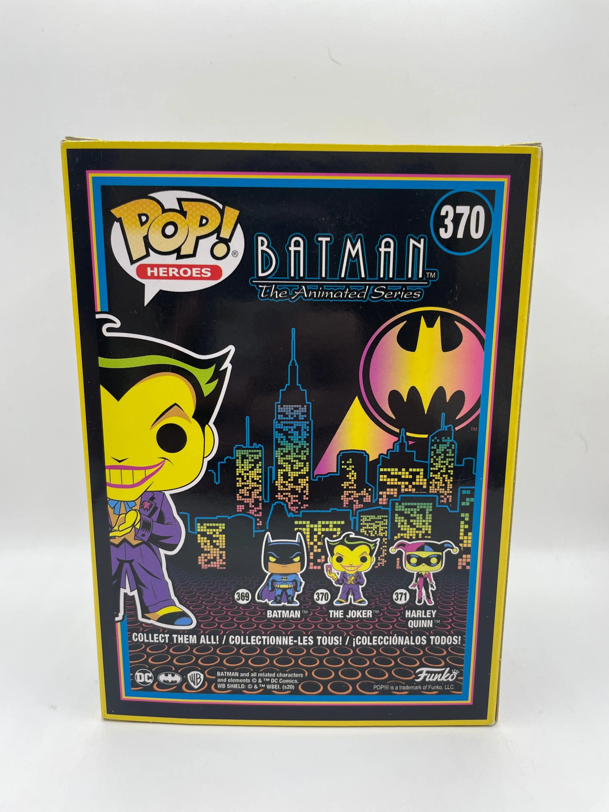 Funko POP! DC Batman The Animated Series #370 The Joker (Black Light) - New FRENLY BRICKS - Open 7 Days