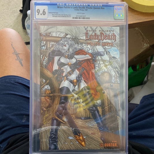 LADY DEATH: PIRATE QUEEN ULTRA RARE BLUE FOIL EDITION CGC 9.6 FRENLY BRICKS - Open 7 Days