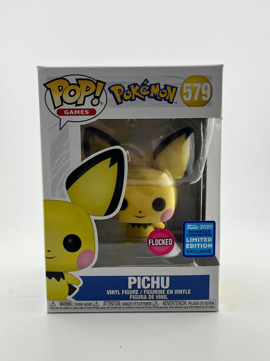 Funko POP! Games Pokémon - Pichu #579 - Flocked 2020 Limited Edition Exclusive FRENLY BRICKS - Open 7 Days