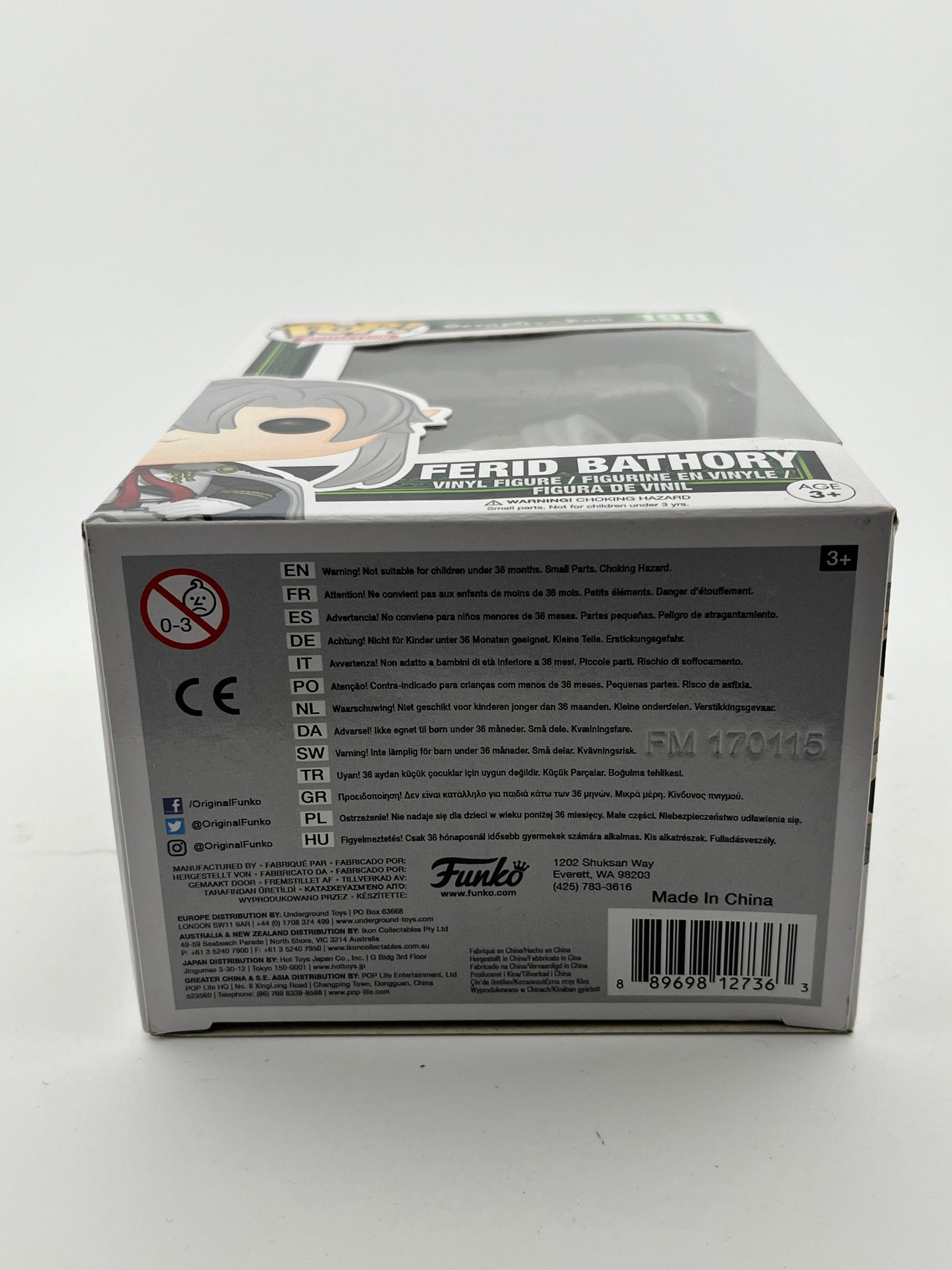 Funko POP! Animation Seraph Of The End - Ferid Bathory #198- Vinyl Collectable FRENLY BRICKS - Open 7 Days