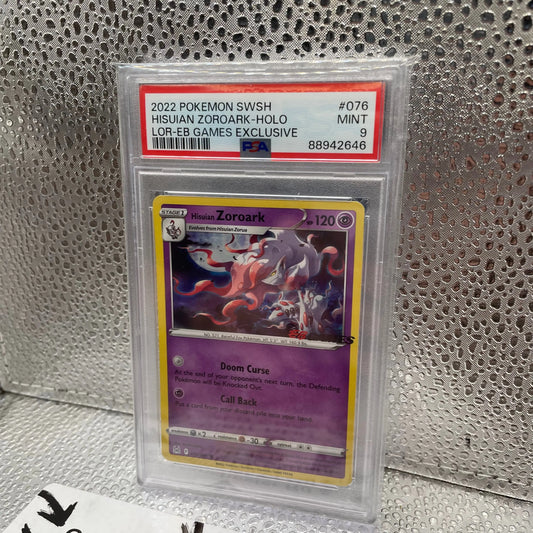 Hisuan Zoroark Holo 2022 Pokémon TCG #076 Graded PSA 9 MINT FRENLY BRICKS - Open 7 Days