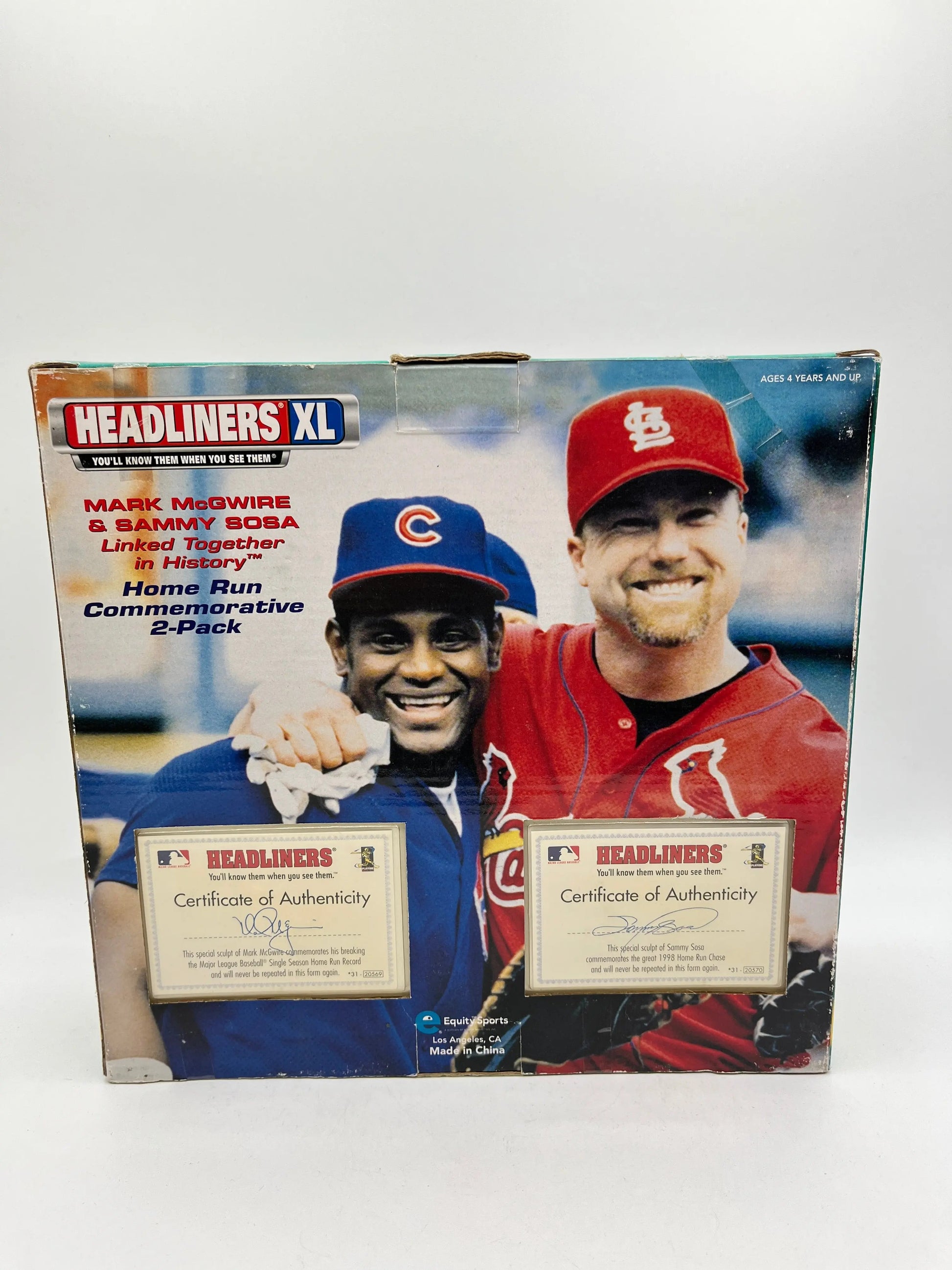 MLB Headlines XL Mark McGwire & Sammy Sosa Home Run Commemorative 2-Pack FRENLY BRICKS - Open 7 Days