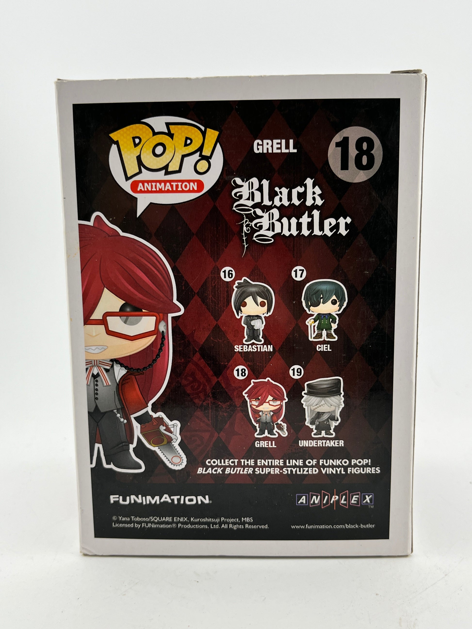 Funko POP! Animation Black Butler - Grell #18 - Vinyl Collectable FRENLY BRICKS - Open 7 Days