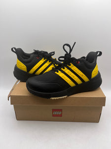 Kids Adidas x LEGO® Racer TR X Yellow & Black Shoes Size Y2 USED