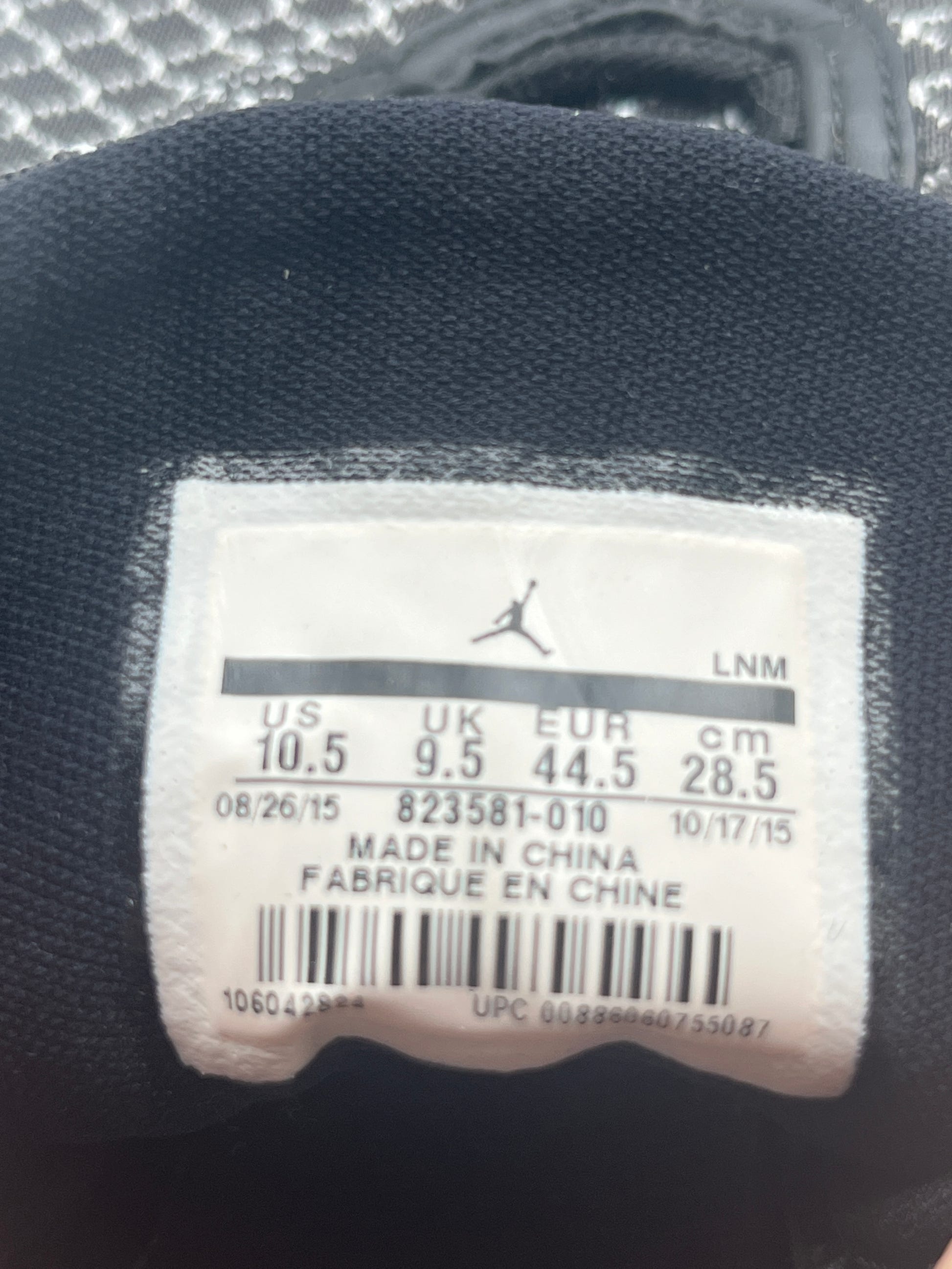 AIR JORDAN HORIZON BLACK AND WHITE 823581-010, Men's Size 10.5 image 6