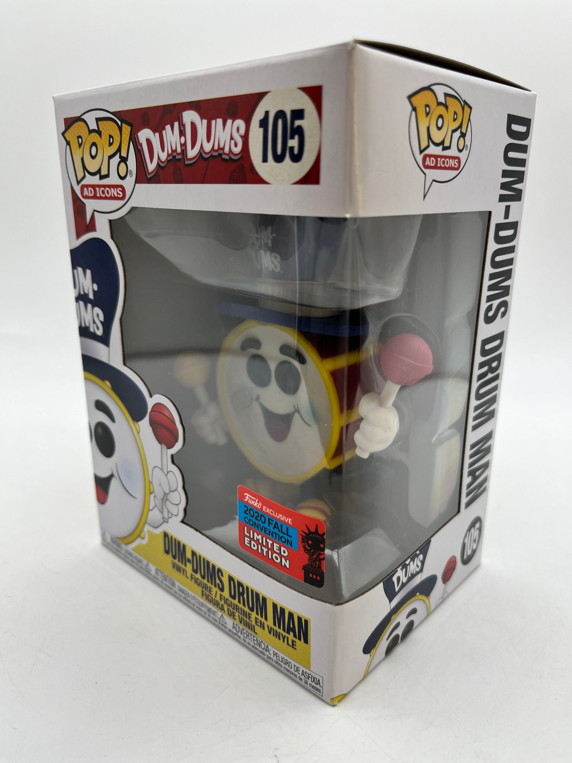 Funko POP! Ad Icons Dum•Dums - Dum-Dums Drum Man #105 - Fall Limited Edition FRENLY BRICKS - Open 7 Days