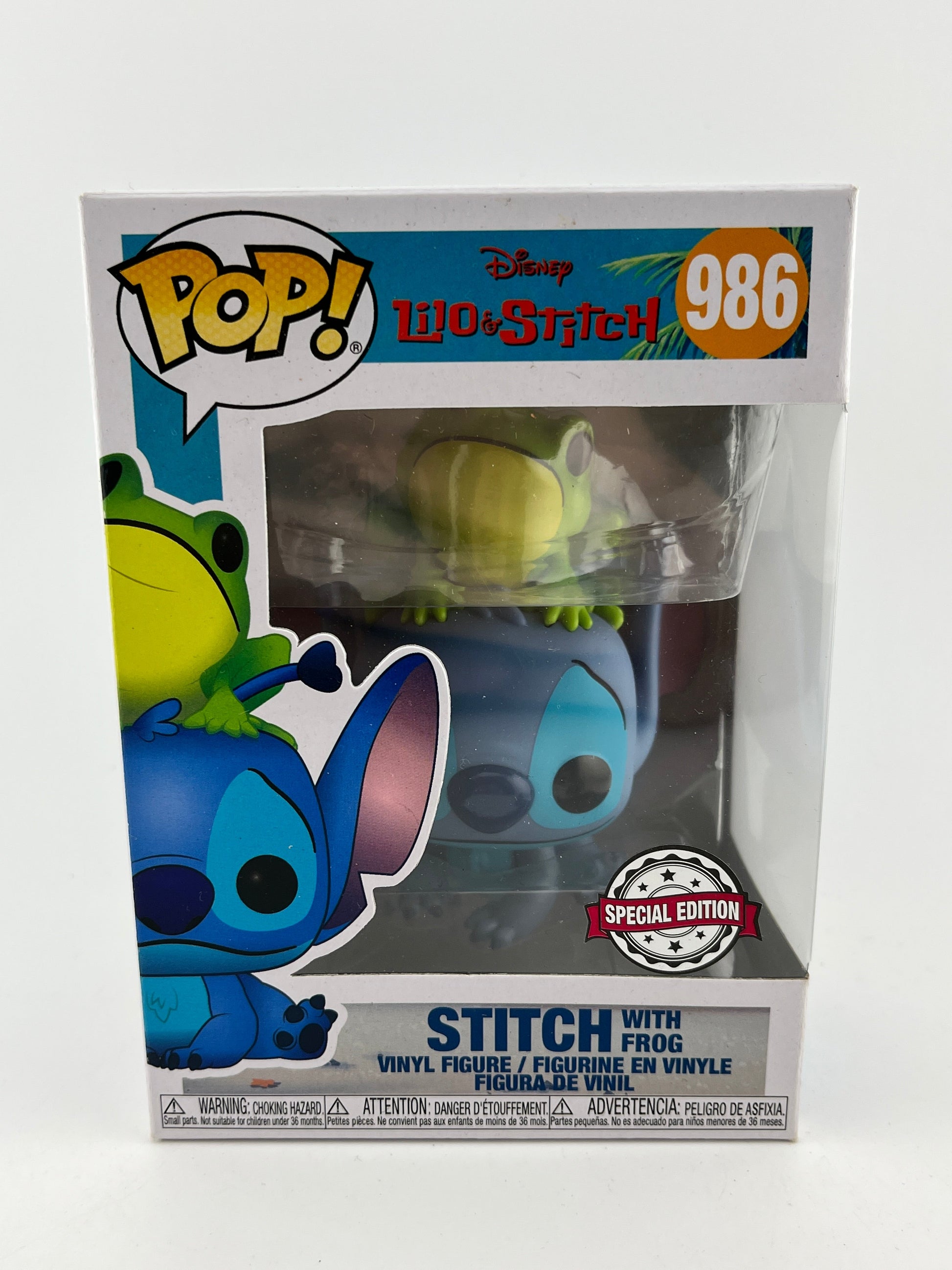 Funko POP! Disney Lilo & Stitch - Stitch With Frog #986 - Special Edition FRENLY BRICKS - Open 7 Days