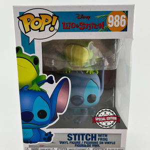 Funko POP! Disney Lilo & Stitch - Stitch With Frog #986 - Special Edition FRENLY BRICKS - Open 7 Days