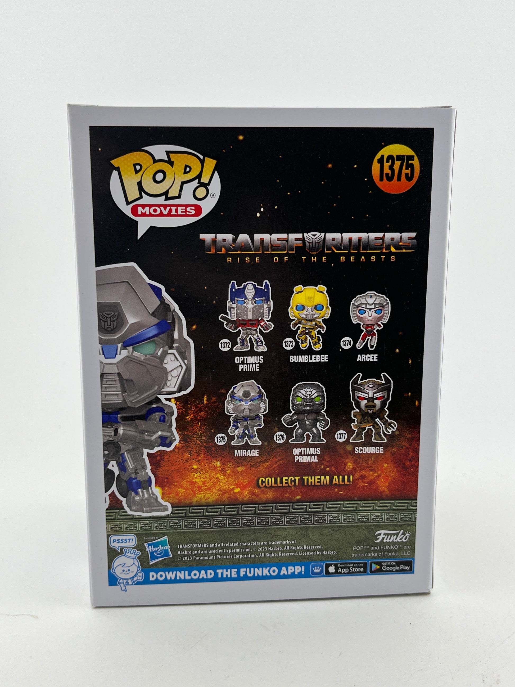Funko POP! Movies Transformers Rise Of The Beast - Mirage #1375 - Vinyl Collectable FRENLY BRICKS - Open 7 Days