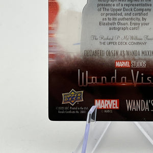 Upper Deck Marvel Wandavision - Elizabeth Olsen As Wanda Auto 17/25 Wanda's Reality FRENLY BRICKS - Open 7 Days