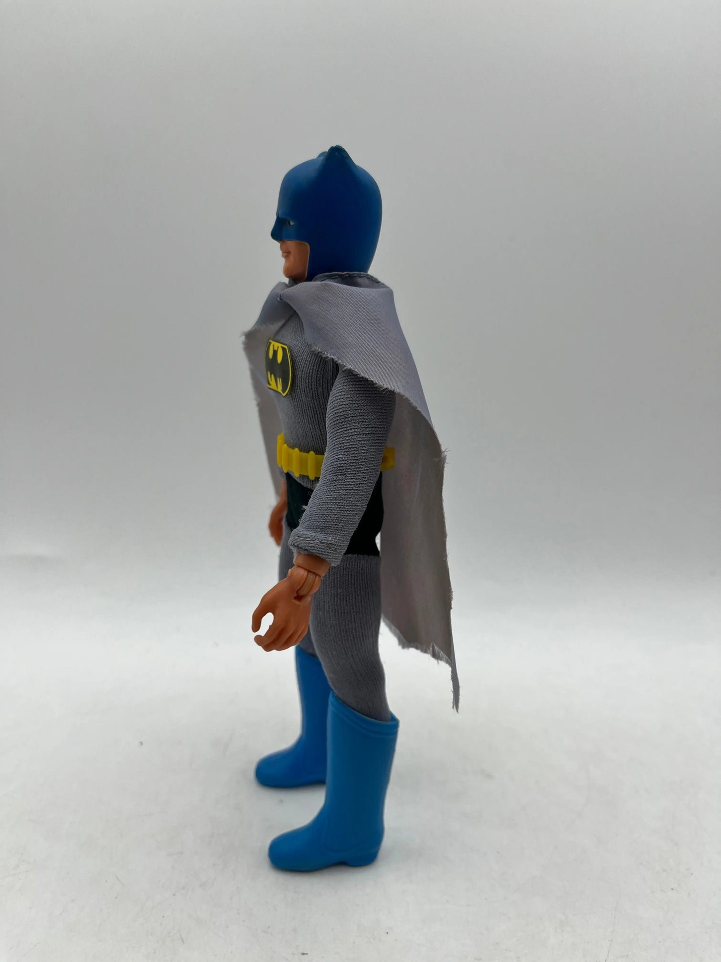 VTG 1972 1974 DC Comic 8.5” Mego Batman Figure Blue Boots Jumpsuit Sticker - No Gloves FRENLY BRICKS - Open 7 Days