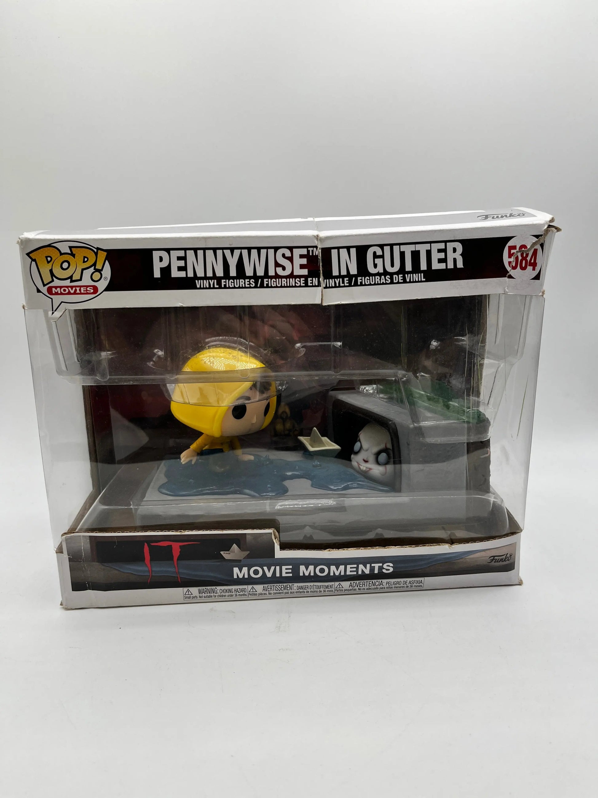 Funko POP! movies IT - Pennywise in Gutter #584 (Damaged Box) FRENLY BRICKS - Open 7 Days