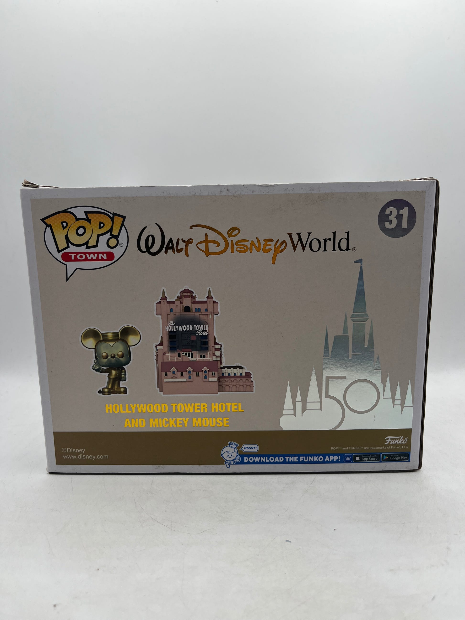 Funko Pop Hollywood Tower Hotel and Mickey Mouse Gold #31 (Disney Exclusive) image 3