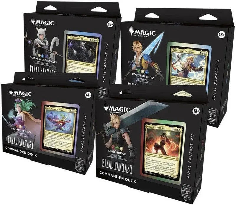 Sealed MTG Magic Final Fantasy Commander Deck Display Bundle (Set of 4) NEW FRENLY BRICKS - Open 7 Days
