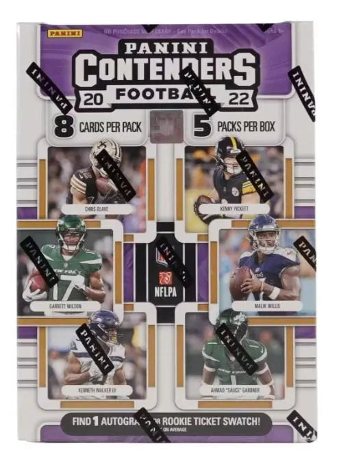 2022 Panini Contenders Football 5-Pack Blaster Box FRENLY BRICKS - Open 7 Days