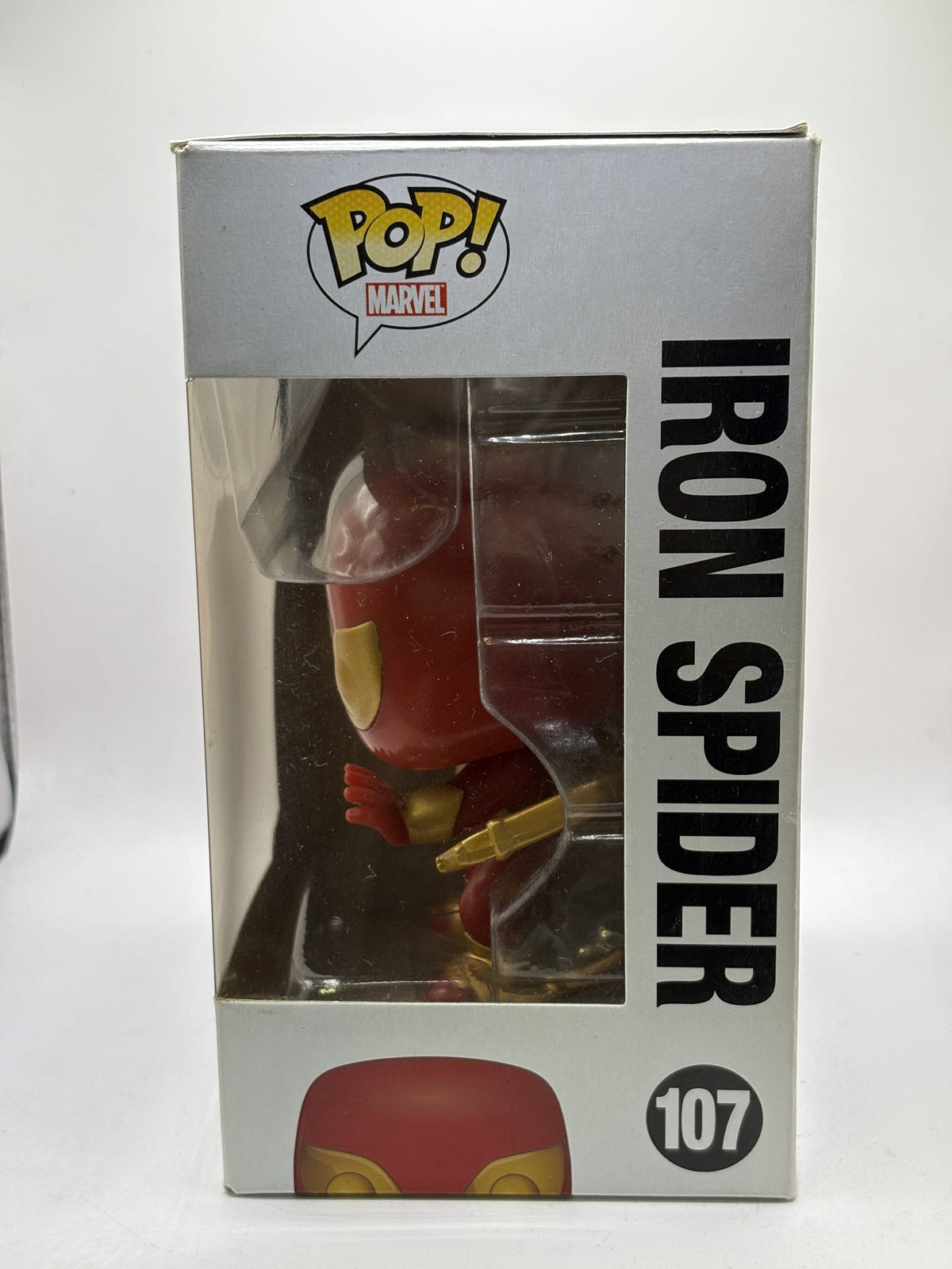 Funko POP! Marvel Spider-Man #107 Iron Spider Bobble-Head - Box DMG — right image 2