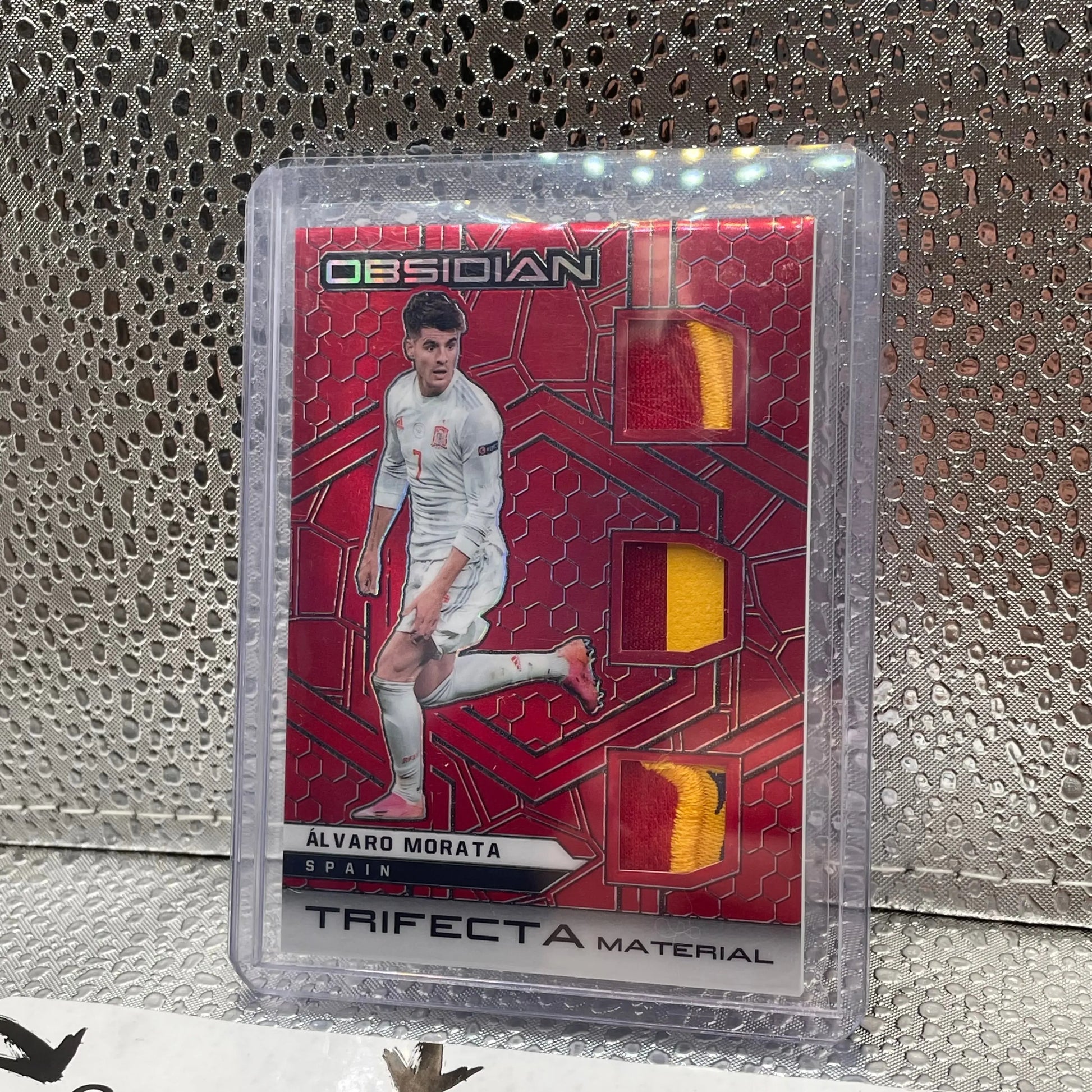 Alvaro Morata Spain Trifecta Material Obsidian Panini NO. TM-AMO FRENLY BRICKS - Open 7 Days