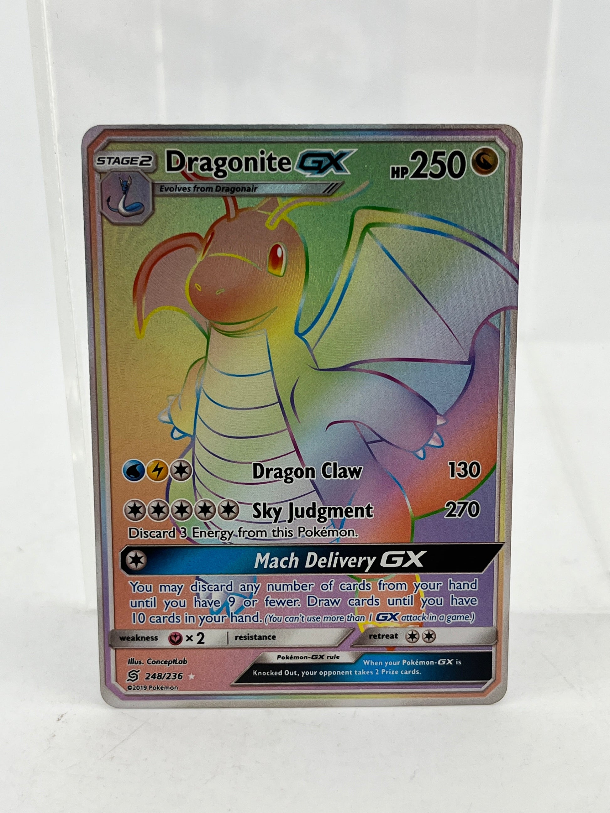 2019 Pokemon Sun & Moon - Unified Minds Dragonite Gx Secret 248 Full Art FRENLY BRICKS - Open 7 Days