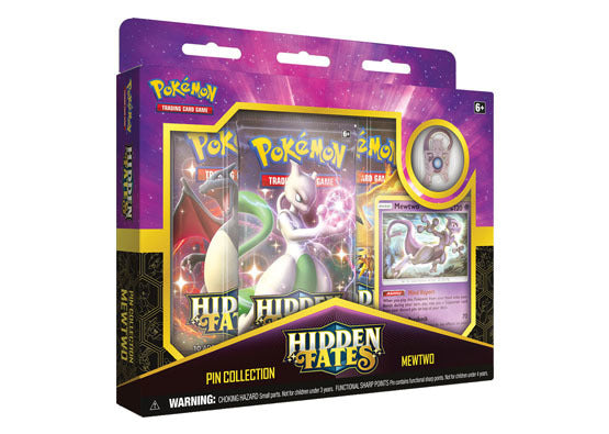 Pokemon TCG Hidden Fates Mewtwo Pin Collection FRENLY BRICKS - Open 7 Days