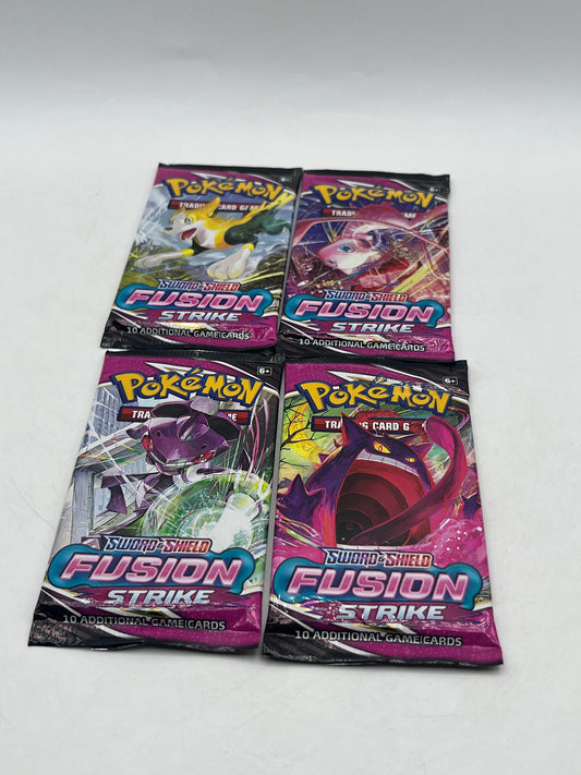 Pokémon TCG Fusion Strike Booster Packs Full Art Set 4 Packs FRENLY BRICKS - Open 7 Days