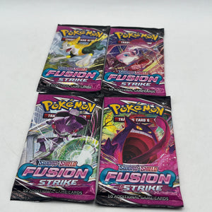 Pokémon TCG Fusion Strike Booster Packs Full Art Set 4 Packs FRENLY BRICKS - Open 7 Days