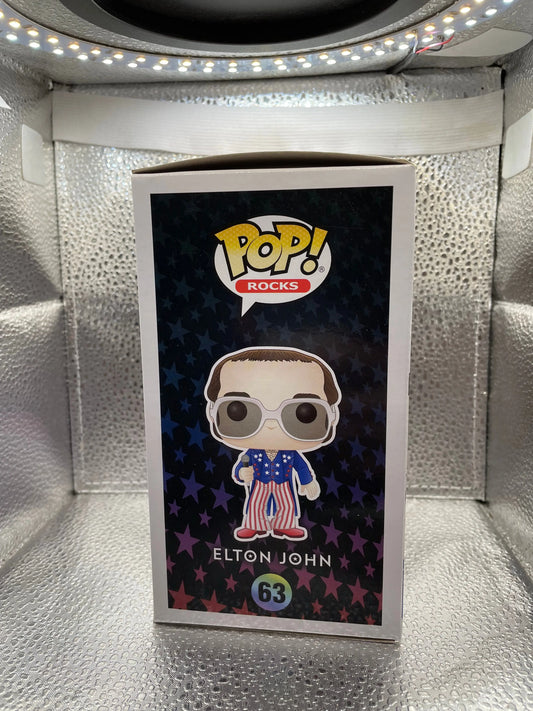 Funko Pop! Rocks Elton John Red, White, Blue #63 Vaulted Vinyl Figure FRENLY BRICKS - Open 7 Days