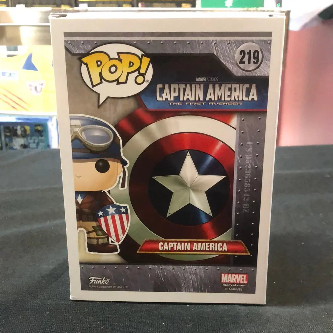 Funko Pop! Vinyl: Marvel - Captain America #219 2017 Spring Convention Exclusive FRENLY BRICKS - Open 7 Days