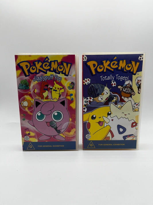 Pokémon VHS Totally Togepi & Jigglypuff Pop Video Bundle FRENLY BRICKS - Open 7 Days