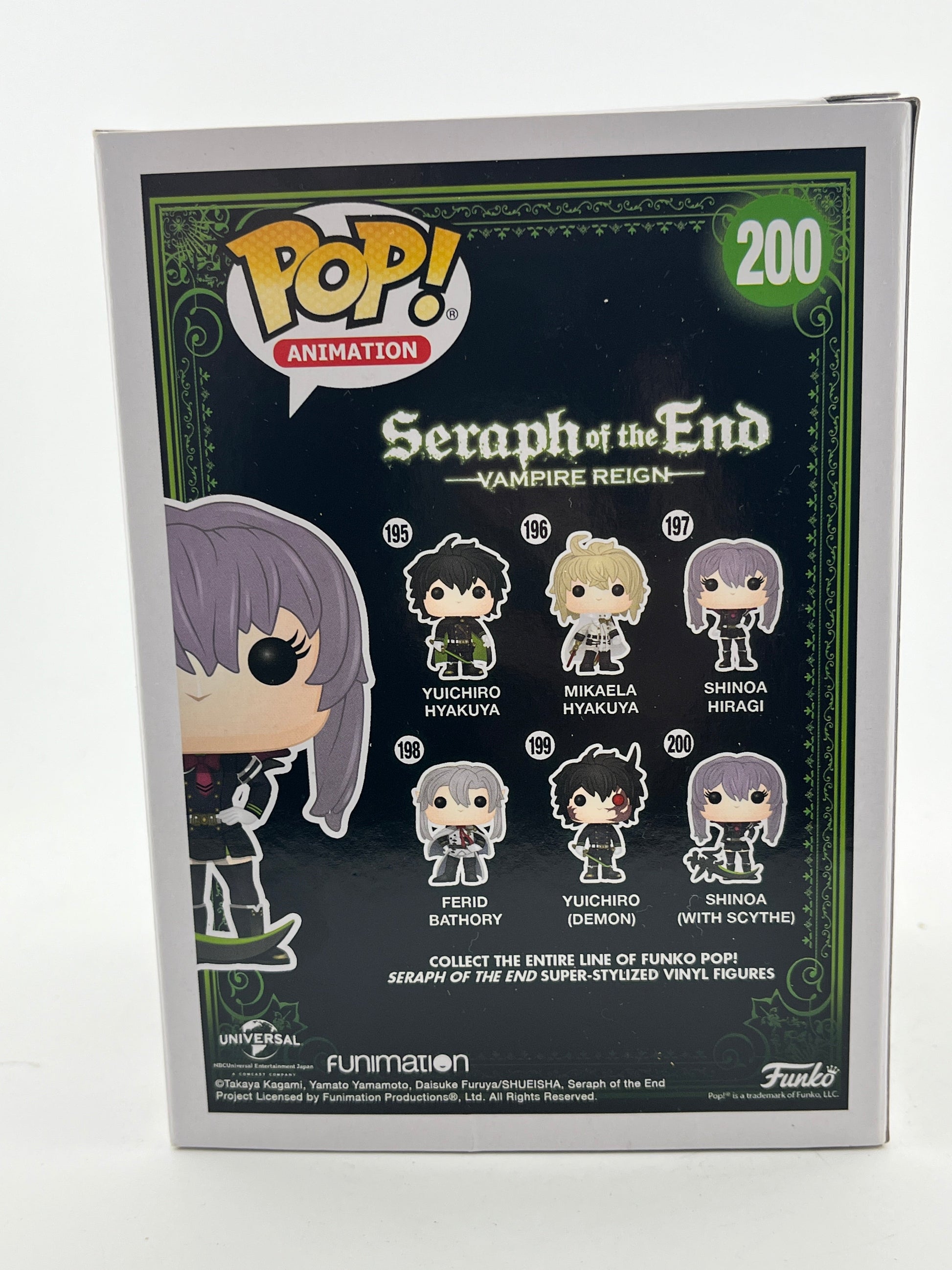 Funko POP! Animation Seraph Of The End - Shinoa With Scythe #200 - Vinyl Collectable FRENLY BRICKS - Open 7 Days