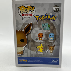Funko POP! Games Pokémon - Eevee #577 - Flocked - 2020 Exclusive FRENLY BRICKS - Open 7 Days