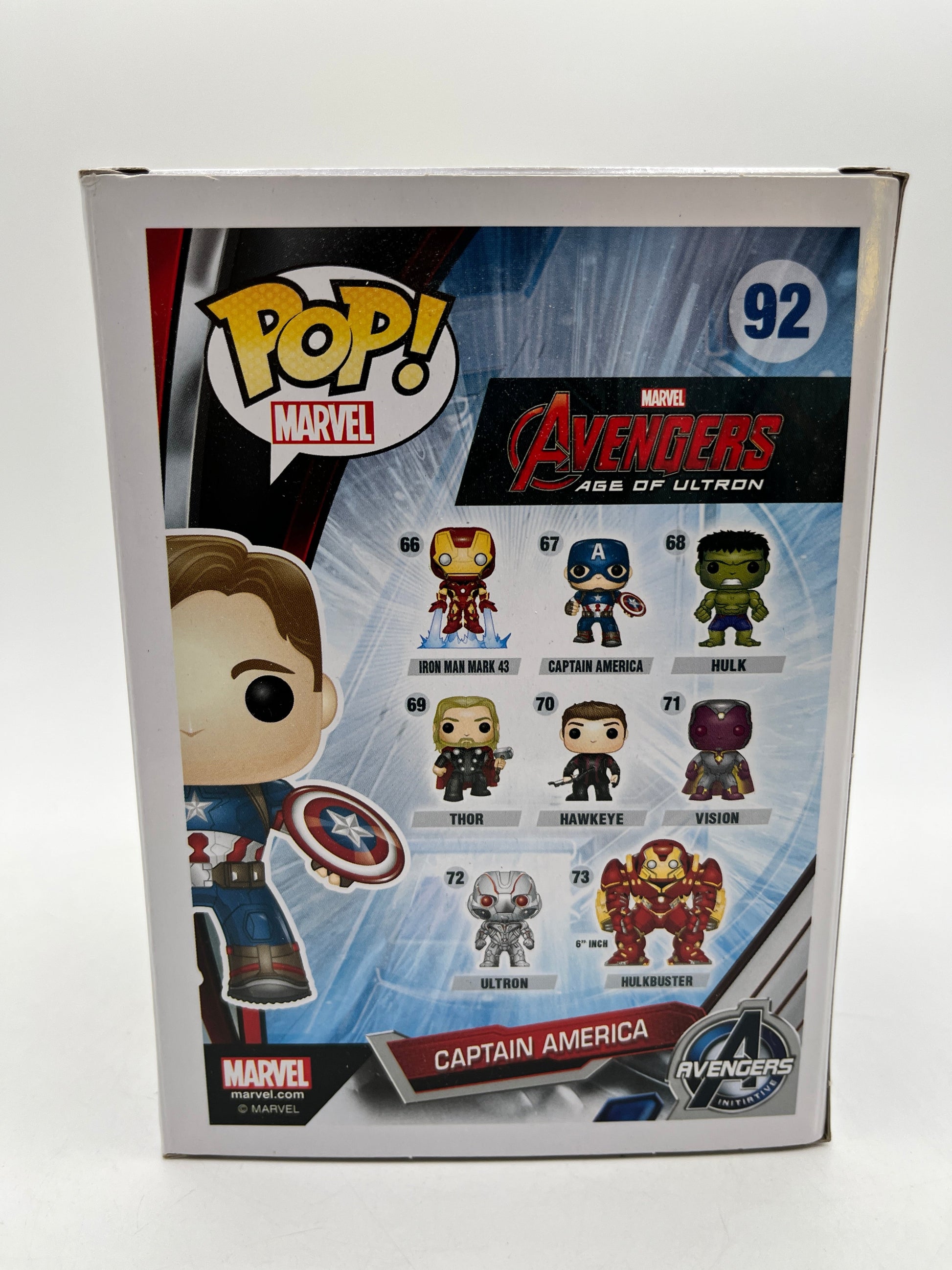 Funko POP! Marvel Avengers Age Of Ultron - Captain America [Unmasked] #92 - Vinyl Collectable FRENLY BRICKS - Open 7 Days