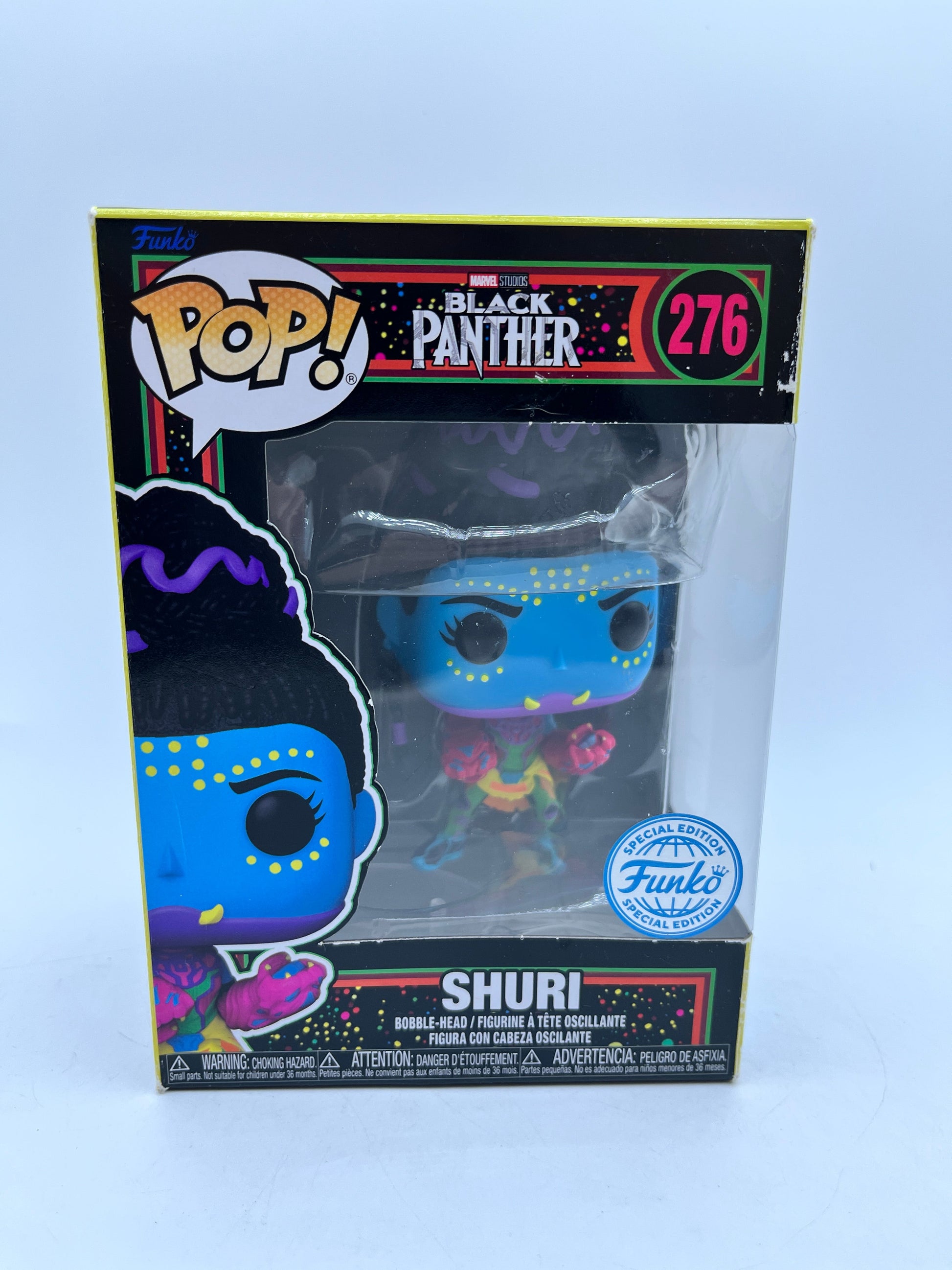 Funko POP! Marvel Black Panther - Shuri #276 - Black Light Special Edition FRENLY BRICKS - Open 7 Days
