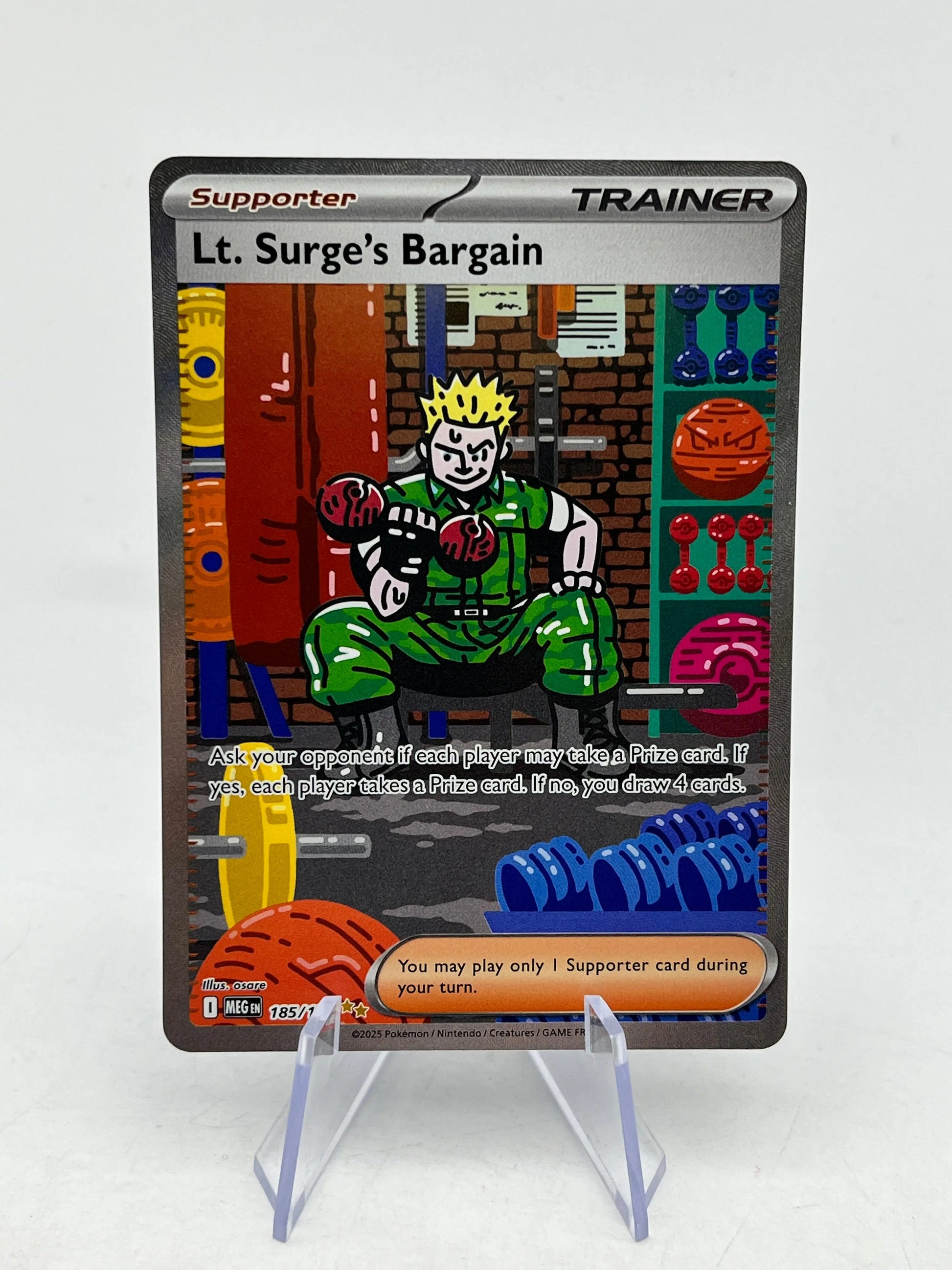 Lt. Surge's Bargain 185/132 Me01: Mega Evolution Holo - Single FRENLY BRICKS - Open 7 Days image 1