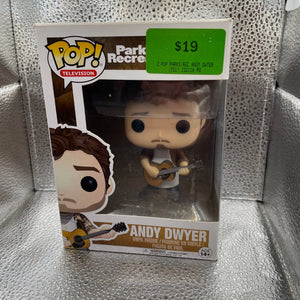 Funko Pop! Vinyl Parks and Recreation Andy Dwyer Chris Pratt w/ Guitar #501 FRENLY BRICKS - Open 7 Days