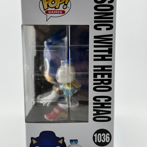Funko POP! Games Sonic The Hedgehog - Sonic With Hero Chao #1036 - Vinyl Collectable FRENLY BRICKS - Open 7 Days