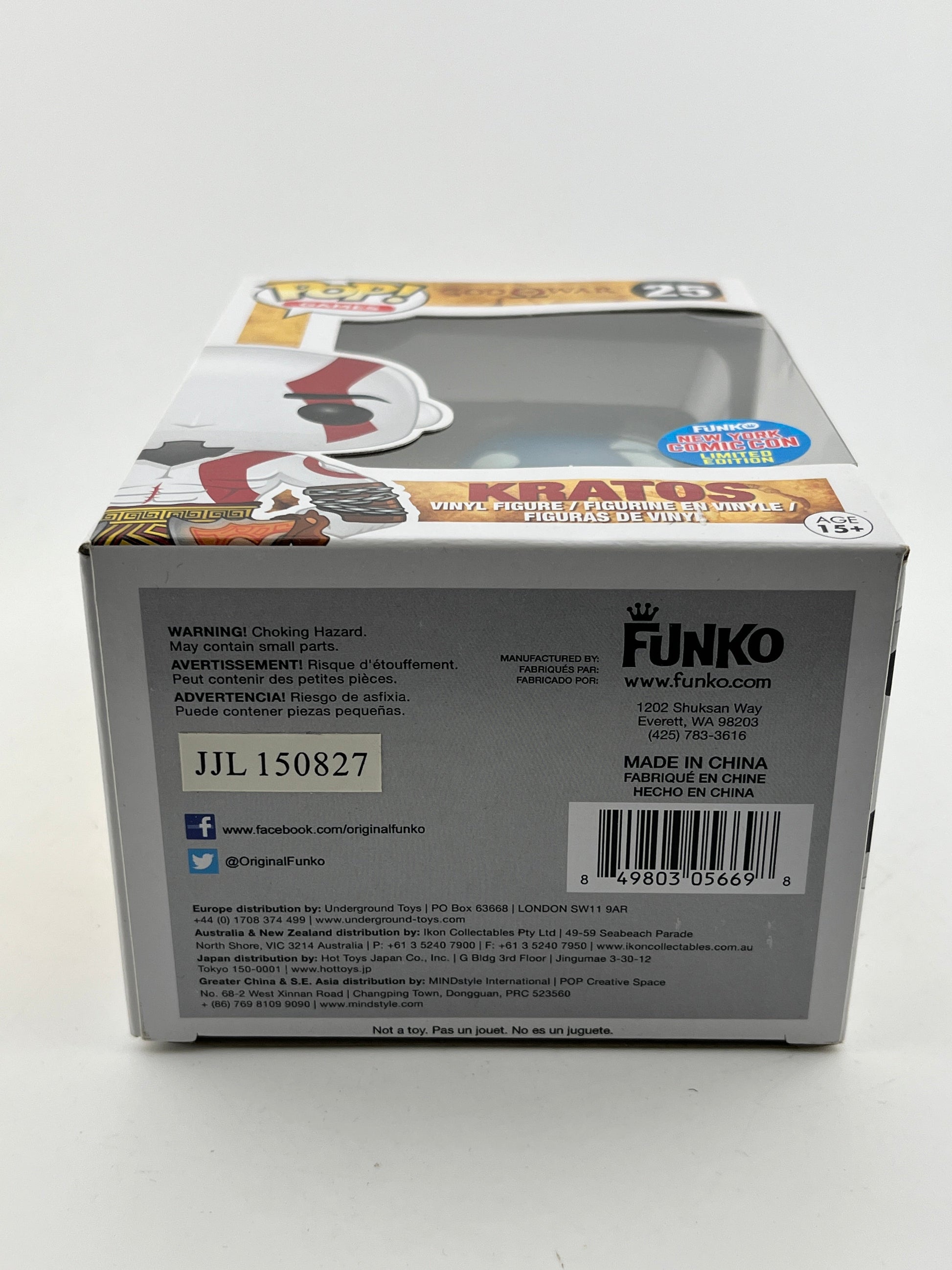 Funko POP! Games God Of War - Kratos (Blue) #25 - New York Comic Con LE FRENLY BRICKS - Open 7 Days