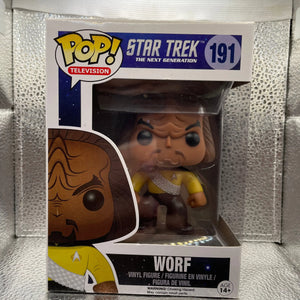 Funko Pop Television Vinyl Worf #191 Star Trek The Next Generation Boxed Worn FRENLY BRICKS - Open 7 Days