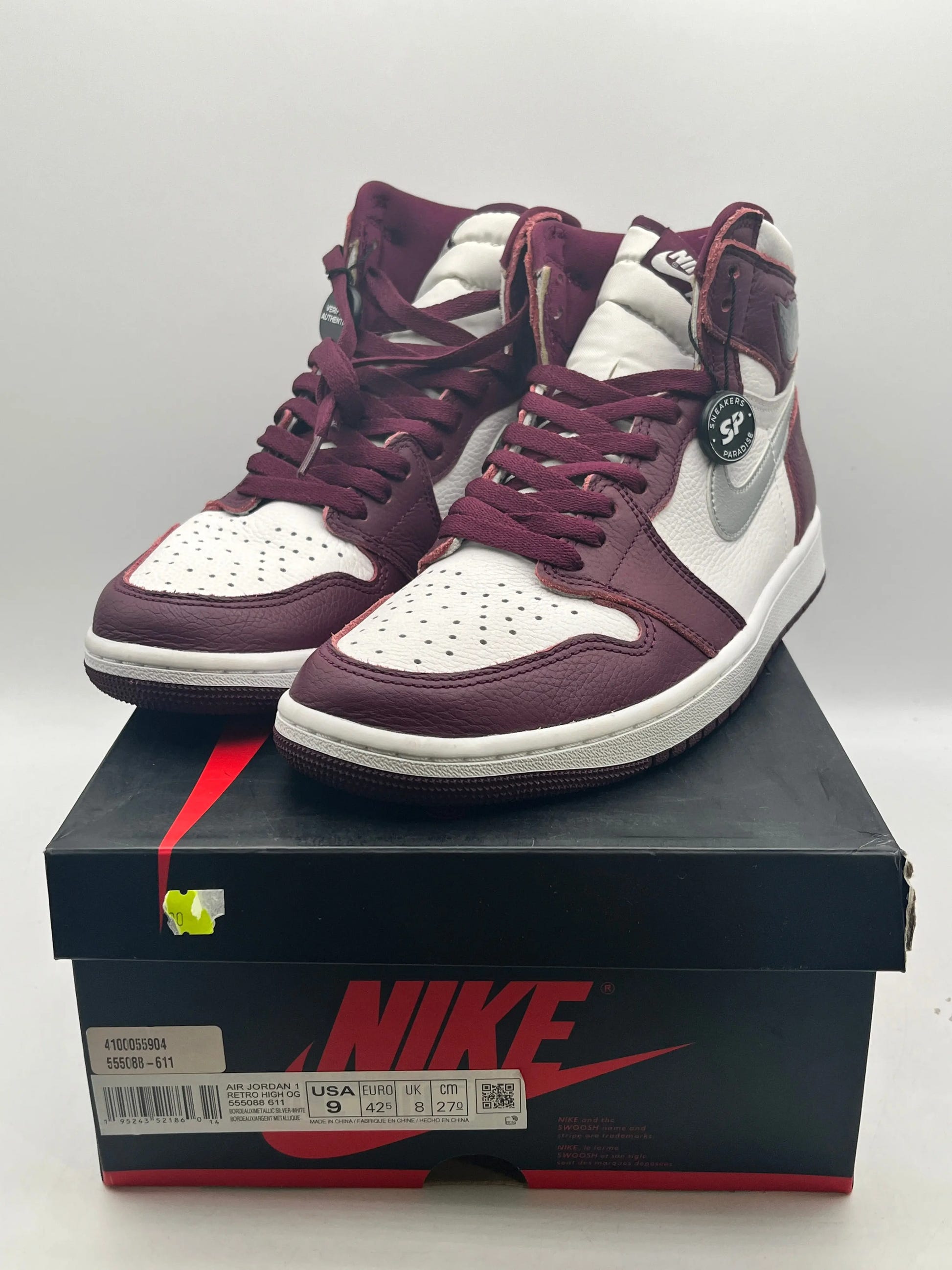 Nike Air Jordan 1 Retro High OG Bordeaux 555088-611 Size UK 8 - New Condition FRENLY BRICKS - Open 7 Days image 1