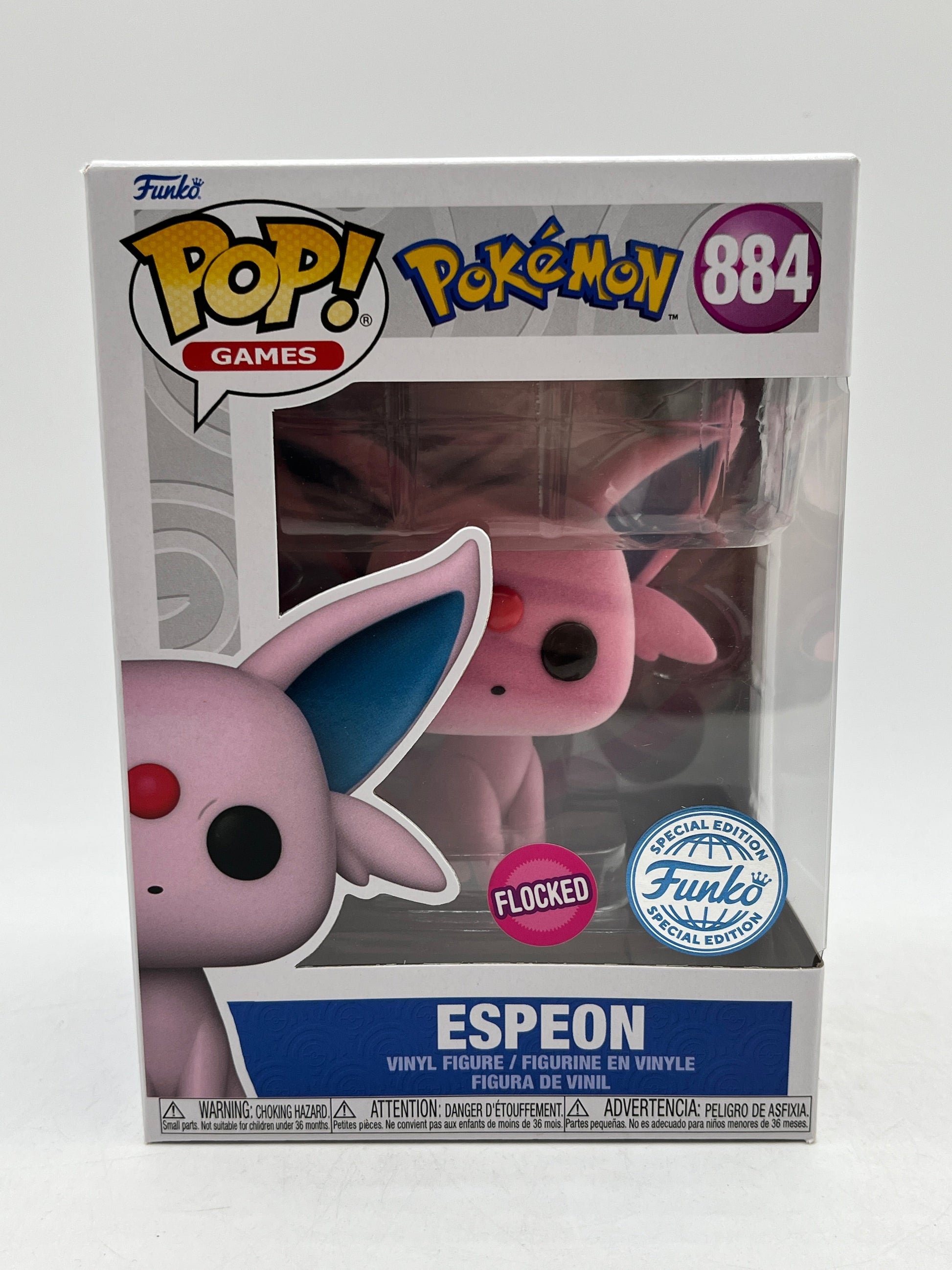 Funko POP! Pokémon - Espeon #884 - Flocked Special Edition FRENLY BRICKS - Open 7 Days