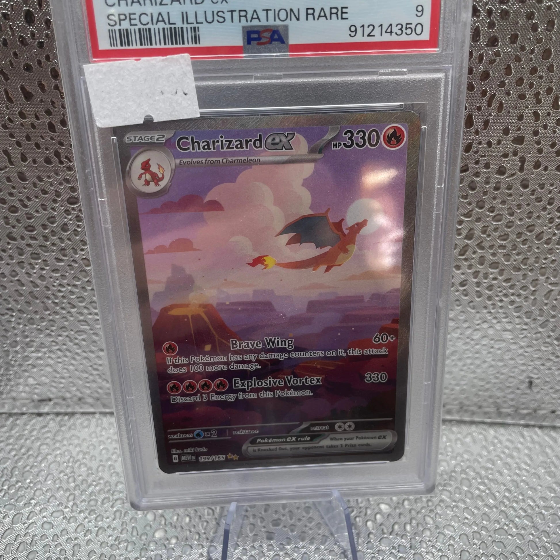 Charizard EX #199/165 Pokemon Card Full Art Special Illustration RARE TCG PSA 9 Mint FRENLY BRICKS - Open 7 Days