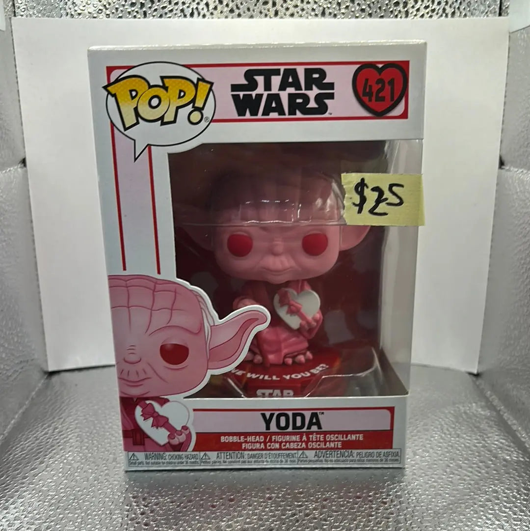 Star Wars - Yoda Valentine’s Day #421 Pop! Vinyl Pink Funko - FRENLY BRICKS - Open 7 Days