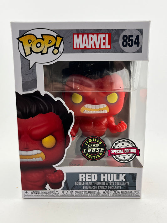 Funko POP! Marvel - Red Hulk #854 - Glow Chase Limited Edition SE FRENLY BRICKS - Open 7 Days