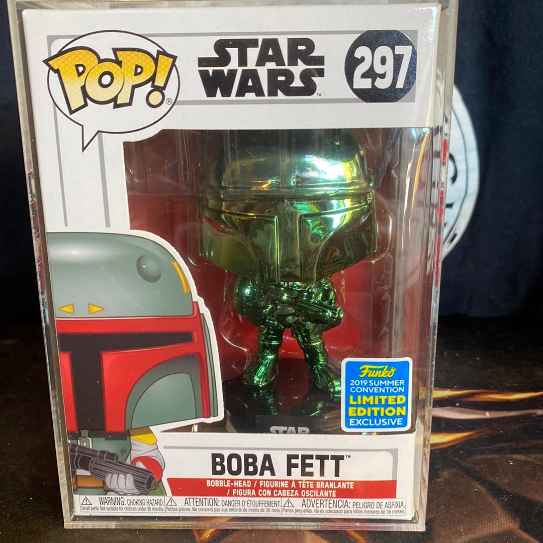 Funko POP! Boba Fett #297 Green Chrome 2019 Limited - FRENLY BRICKS - Open 7 Days