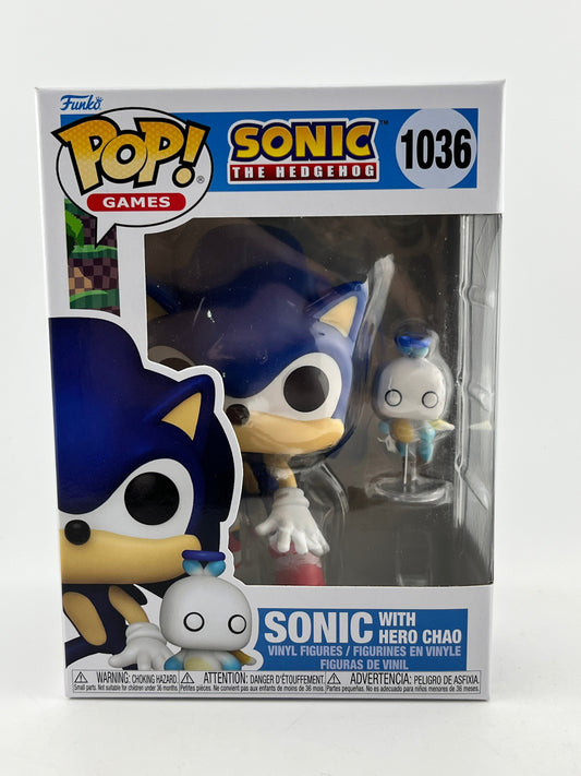 Funko POP! Games Sonic The Hedgehog - Sonic With Hero Chao #1036 - Vinyl Collectable FRENLY BRICKS - Open 7 Days