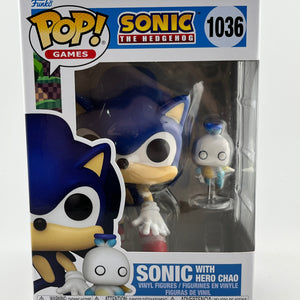Funko POP! Games Sonic The Hedgehog - Sonic With Hero Chao #1036 - Vinyl Collectable FRENLY BRICKS - Open 7 Days